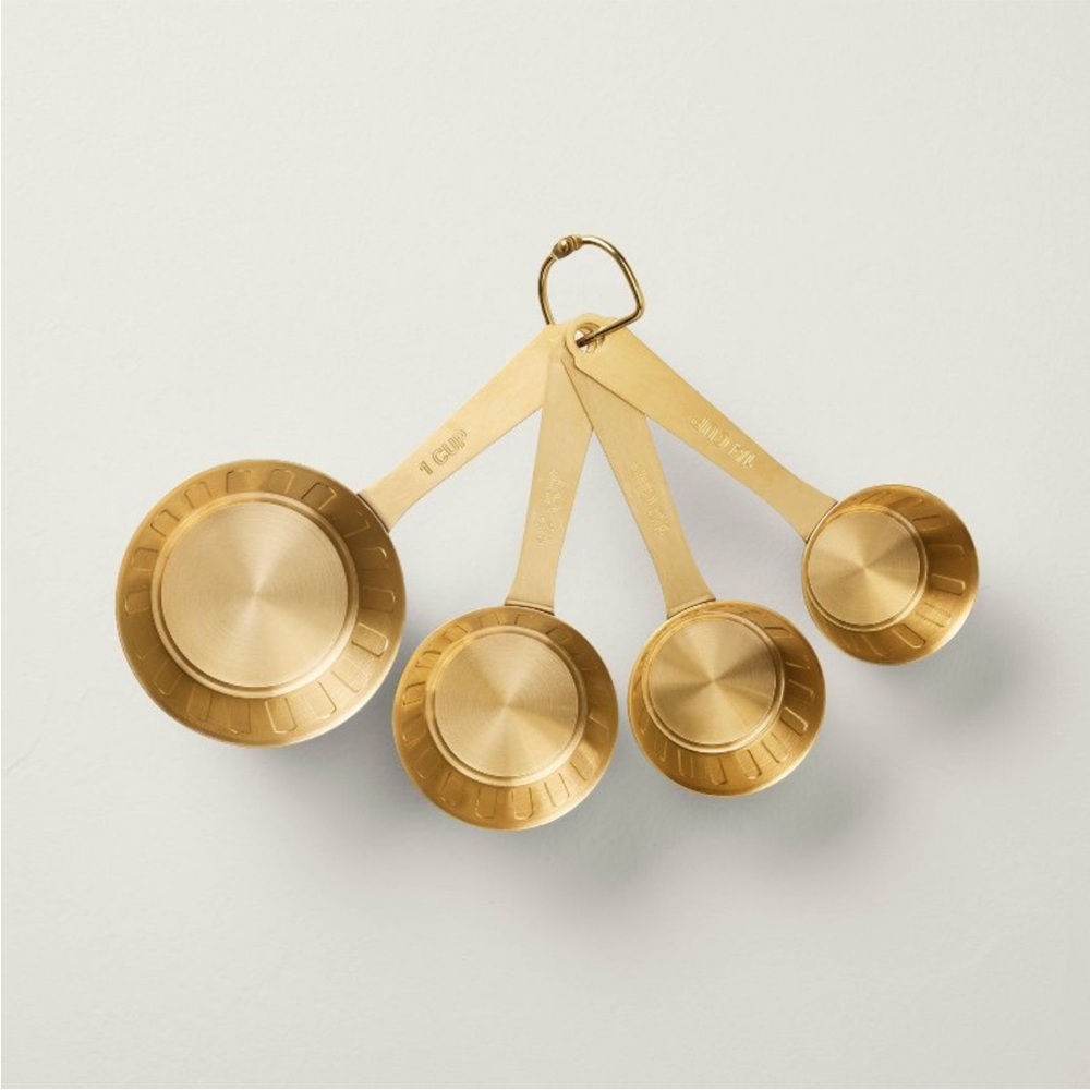 4-Piece Stainless Steel Measuring Cups Vintage Brass - Hearth & Hand Magnolia - Picture 3 of 3